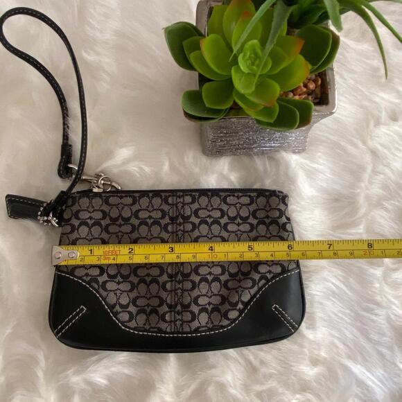 Coach Signature Canvas Wristlet - Picture 2 of 3